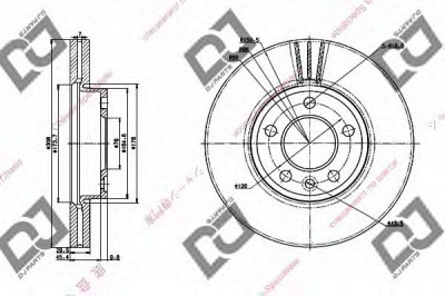 DJ PARTS bd1335 -  Тормозной диск